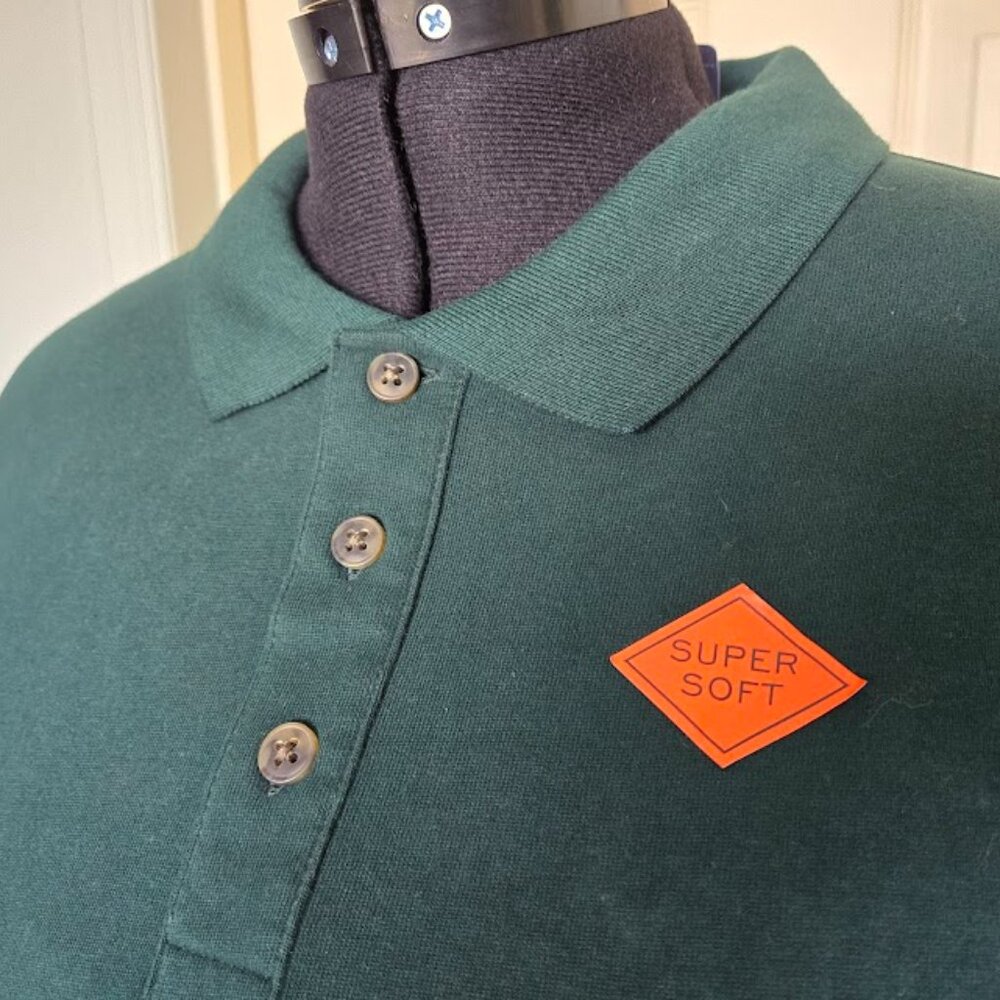 Polo Shirt, Men’s Green, Super Soft, Size Large